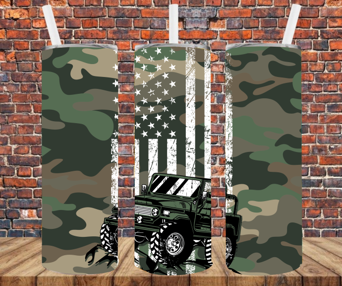 20 oz. Beach Jeep Sublimated Tumbler