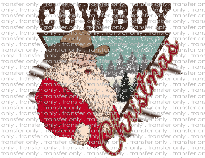 Cowboy Christmas Waterslide, Sublimation Transfers Sticky Fingers