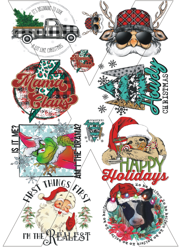 Christmas Gang Sheet - DTF Transfer – Sticky Fingers Vinyl & Transfers