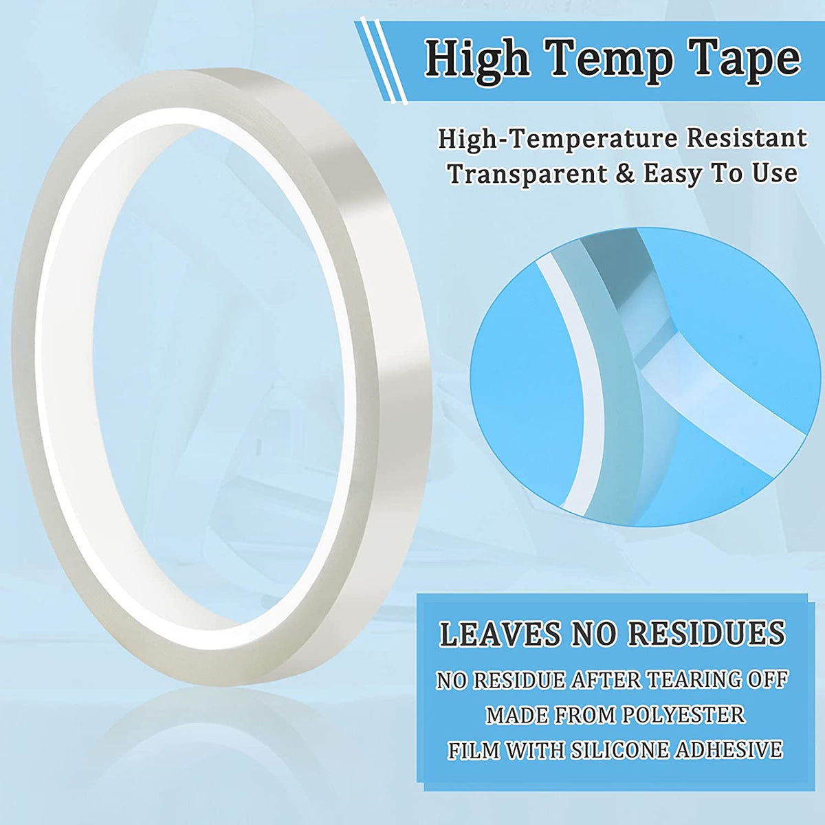 Clear Sublimation Heat Tape for Heat Press Use – Sticky Fingers Vinyl &  Transfers