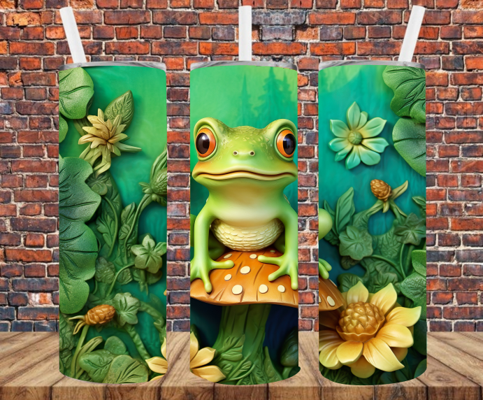 Cute Frog - Tumbler Wrap Sublimation Transfers – Sticky Fingers Vinyl &  Transfers