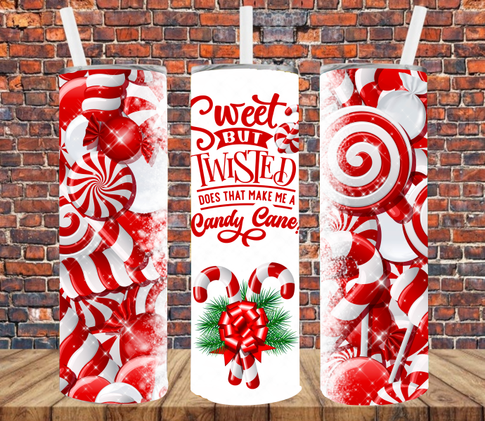 Candy Cane 2 Wrap For Straight Tumbler-313 – Vinyl Fun