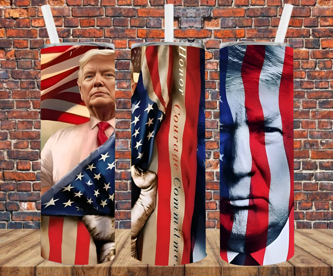 10 Donald Trump Tumbler Design Bundle - PNG Images - 20 oz S