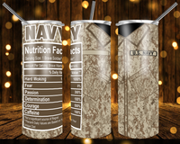 Navy - Tumbler Wrap Sublimation Transfers