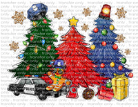 Police Christmas Trees - Waterslide, Sublimation Transfers