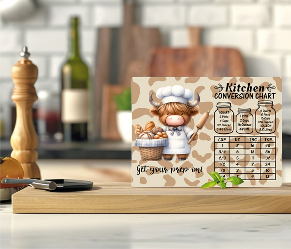 Get Your Prep On - Country Cow - Cutting Board - Sublimation Transfer