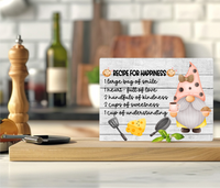 Recipe For Happiness - Cutting Board - Sublimation Transfer