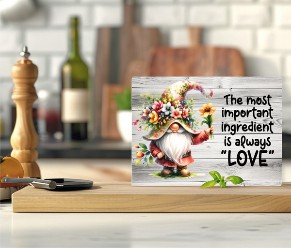 The Most Important Ingredient Is Always Love - Cutting Board - Sublimation Transfer