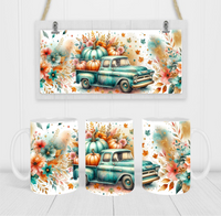 Fall Vintage Truck - Coffee Mug Wrap - Sublimation Transfers