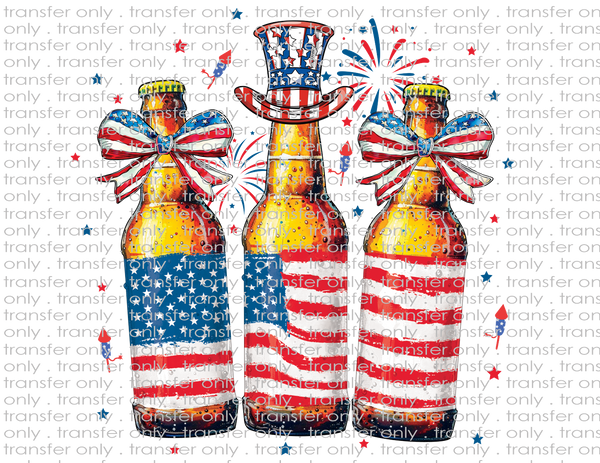 Patriotic Bottles - Waterslide, Sublimation Transfers