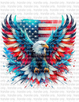 Patriotic Eagle - Waterslide, Sublimation Transfers