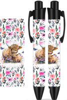 Shaggy Highlander Cow - Sublimation Pen Wrap