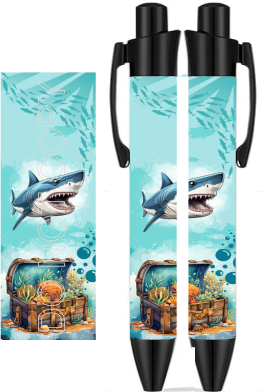 Under The Sea - Shark - Sublimation Pen Wrap