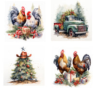 Vintage Country Christmas - Square Sublimation Sheet