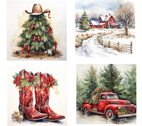 Country Christmas - Square Sublimation Sheet