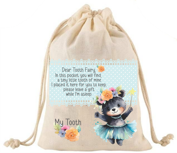 Tooth Fairy Ballerina Bear - DTF Transfer