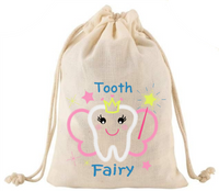 Faux Embroidery Tooth Fairy  - DTF Transfer