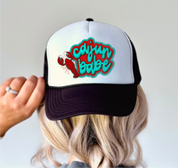 Cajun Babe - Trucker Hat Patch - Faux Embroidered