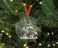 Police Car Tree - Christmas Ornament -  UV DTF Decals