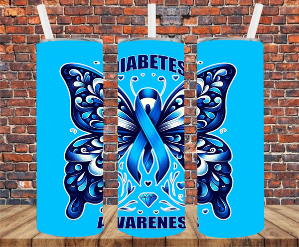 Diabetes Awareness - Tumbler Wrap - Sublimation Transfers