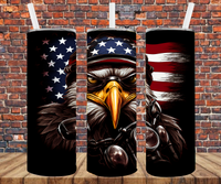 Patriotic Eagle - Tumbler Wrap - Sublimation Transfers