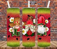 Watermelon Gnomes - Tumbler Wrap Sublimation Transfers