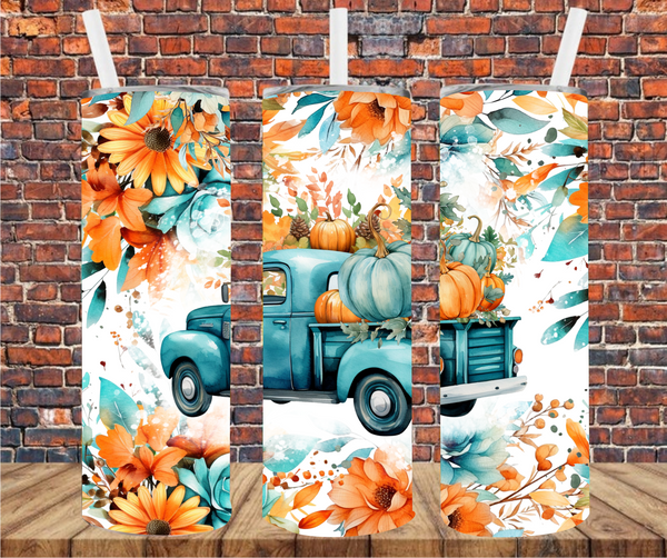 Fall Vintage Truck - Tumbler Wrap - Sublimation Transfers