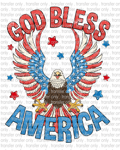 God Bless America - Waterslide, Sublimation Transfers