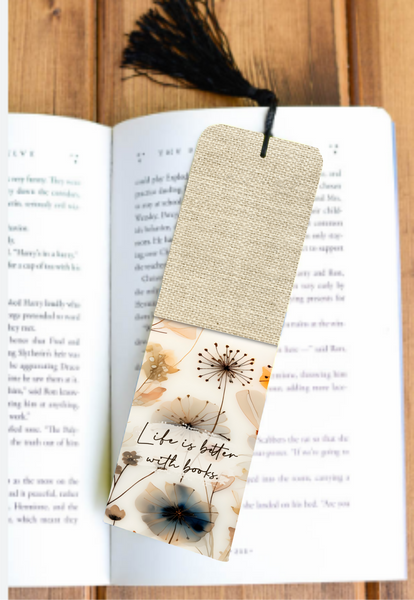 Life Is Better With Books - Bookmark - Sublimation Transfer