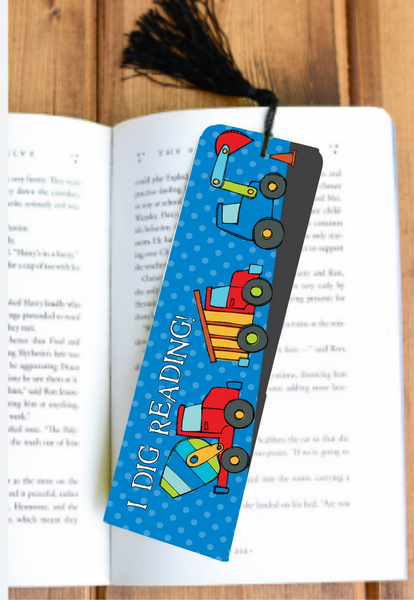 I Dig Reading - Bookmark - Sublimation Transfer