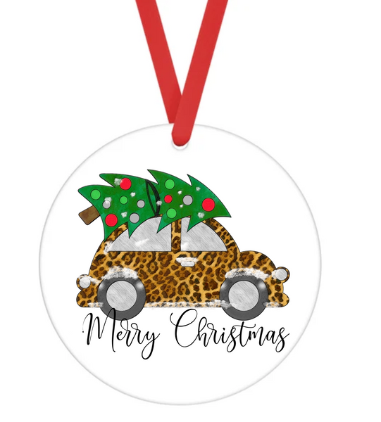 Merry Christmas Bug - Christmas Ornament -  UV DTF Decals