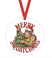 Merry Squatchmas - Sublimation Ornament Transfers