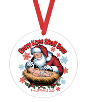 Every Knee Shall Bow - Christmas Ornament -  UV DTF Decals