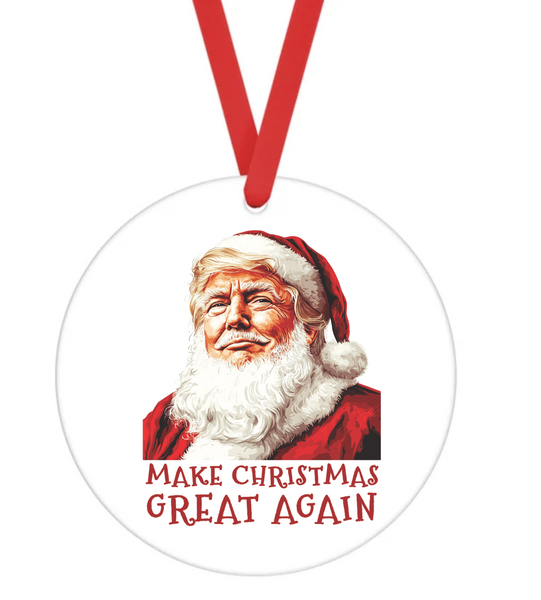 Make Christmas Great Again  - Christmas Ornament -  UV DTF Decals