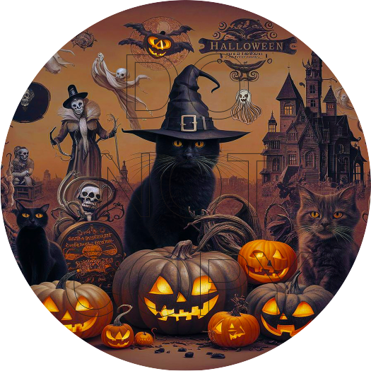 Halloween - Round Template Transfers