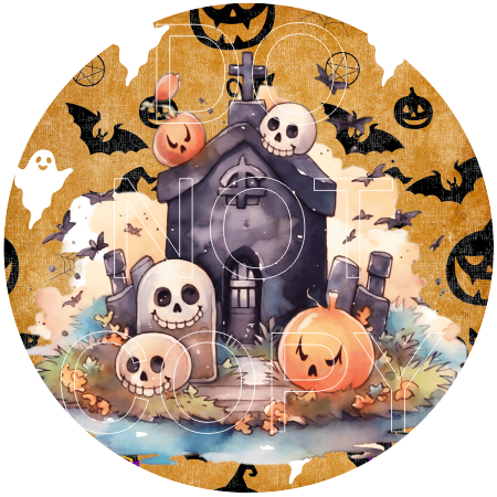 Halloween - Round Template Transfers