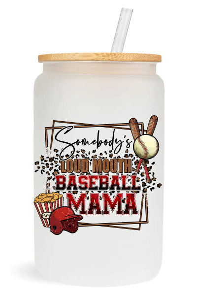 Somebody's Loud Mouth Baseball Mama -  UV DTF Decals