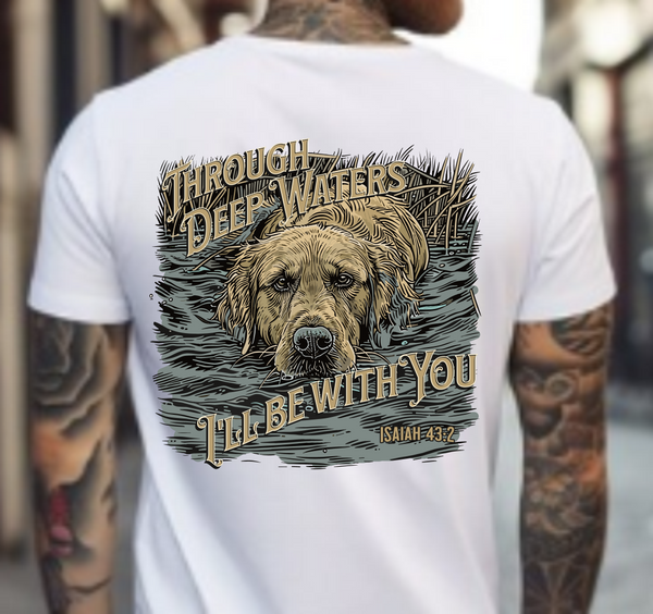 Through Deep Waters I'll Be With You - DTF Transfer