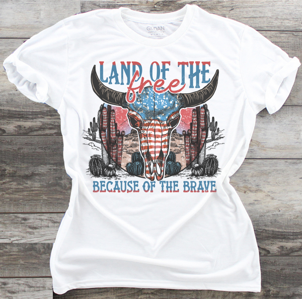 Land of The Free Because of the Brave - DTF Transfer