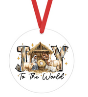 Joy To The World - Christmas Ornament -  UV DTF Decals