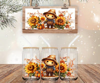 Fall Scarecrow - 16 oz Libbey Glass Can Wrap