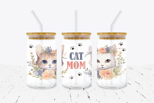 Cat Mom -  UV DTF Transfer Wraps