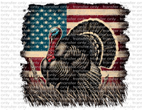 Turkey American Flag - Waterslide, Sublimation Transfers