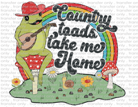 Country Toads Take Me Home - Waterslide, Sublimation Transfers