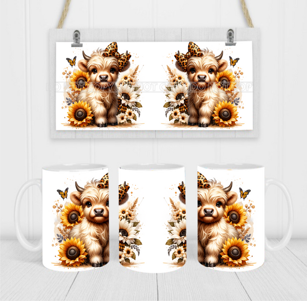 Adorable Country Cow - Coffee Mug Wrap - Sublimation Transfers