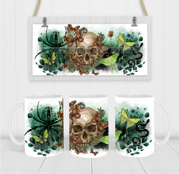 Gothic Skull - Coffee Mug Wrap - Sublimation Transfers