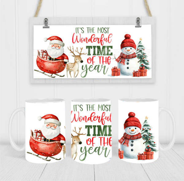 It's The Most Wonderful Time Of The Year - Coffee Mug Wrap - Sublimation Transfers