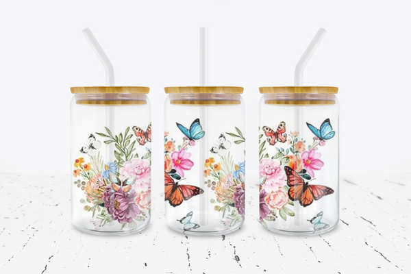 Floral & Butterflies -  UV DTF Transfer Wraps