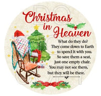 Christmas In Heaven - Sublimation Transfers