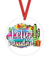 Feliz Navidad - Christmas Ornament -  UV DTF Decals